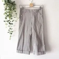 GAP ギャップ クロップドパンツ 【0】ストライプ