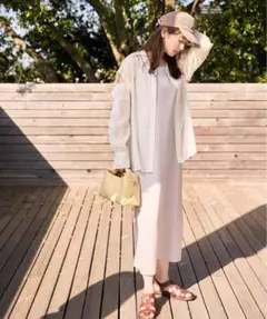 新品★【stola.】Iラインワンピース　ベージュ