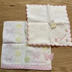 ローラアシュレイ♡ピンク系タオルハンカチセット　新品