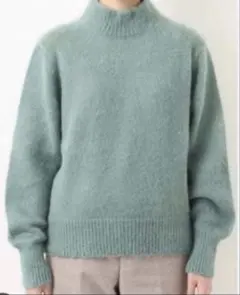 SLOANE 5G モヘアシャギー モックネック ライトグリーン サイズ1