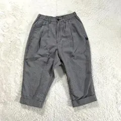 ✨【カワイオカダ】S 白×黒 千鳥柄 ハーフパンツ 裾折り返し 7分丈 春夏秋