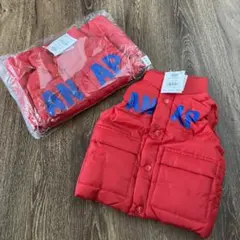 タグ付き新品！ANAPKids 赤 ダウンベスト 100cm120cm セット