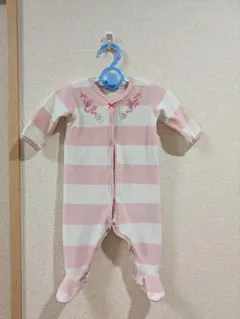 【最終値下】プチバトーストライプ柄ロンパース 3m/60cm