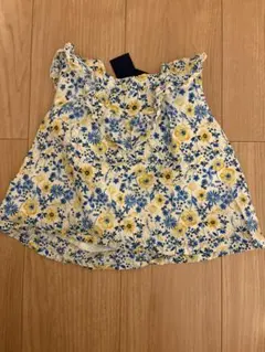 プティマイン　花柄フリルトップス 80cm