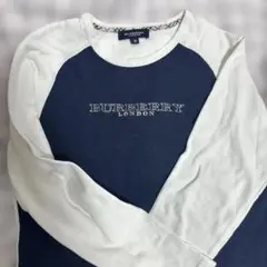 s*°様 BURBERRY 長袖 Tシャツ M ネイビー/クリーム