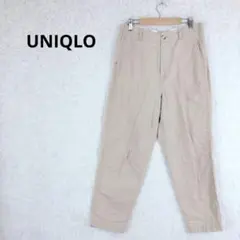 UNIQLO ユニクロ コットンリネンパンツ L ベージュ アンクル丈 夏秋のサムネイル