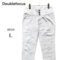 Doublefocus ダブルフォーカス ハイウエスト スキニーパンツ 白 L