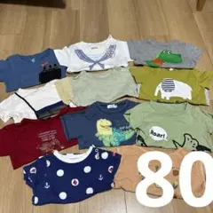 80サイズ　男の子大量半袖Tシャツ　おまとめ