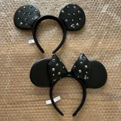 ディズニー　カチューシャ　スタッズ　2個セット　ミッキー　ミニー