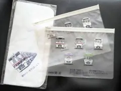 京王　ミニタオルと車両プリントビニールファスナーケース 2枚セット