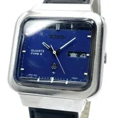 稼働品】 【希少】SEIKO TYPEⅡ メンズ 腕時計 クォーツ スクエア