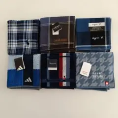 メンズ　タオルハンカチ　ハンドタオル　6枚セット　まとめ売り