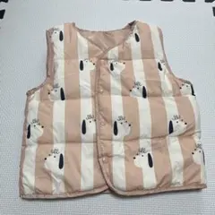 犬柄中綿ベスト 110cm~ ピンク