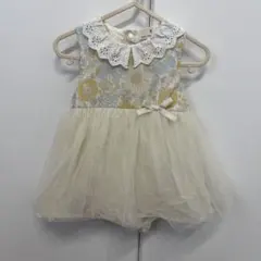 petit main 花柄ロンパース 80