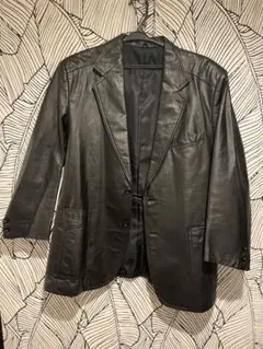 黒レザーブレザー　レザージャケット　牛革
