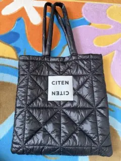 CITEN キルティング トートバッグ ブラックのサムネイル