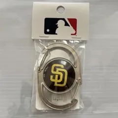 MLB SD パドレス チームロゴ ダブルカラビナ カラビナ キーホルダーのサムネイル