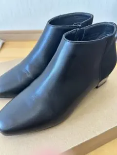 ※みゆさま専用※ブラックアンクルブーツ メタリックヒール