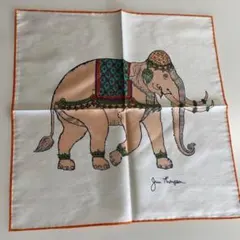 Jim Thompson silk象のイラスト スカーフ