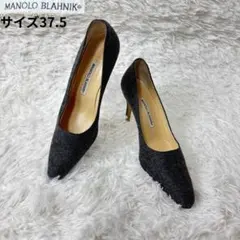 【美品】マノロブラニク グレーパンプス ポインテッドトゥ 37.5 24.5cmのサムネイル