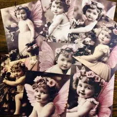 コラージュ素材8piece❶アンティークフォト　ジャンクジャーナル　インテリア