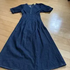 デニムフレアスカートワンピース