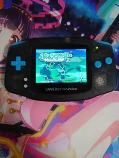 ゲームボーイアドバンス本体 クリアブラック×ブルー IPS液晶 USB-C充電