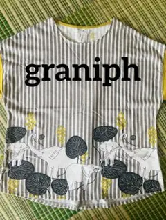 graniph 象プリントシャツ