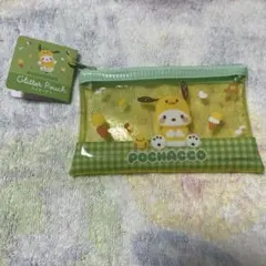 サンリオ　ラメポーチ　フラットポーチ　セリア　ポチャッコ