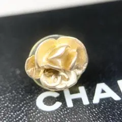 希少 CHANEL シャネル ピアス カメリア ココマーク 片耳 ゴールド 箱付