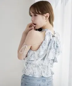 nice claup アメスリバックリボンブラウス