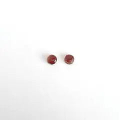 小さな鉱石風ピアス/イヤリング*＊ダークレッド×ブラウン＊*