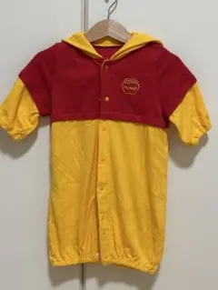 くまのプーさん　フード付きのベビー用なりきりロンパース