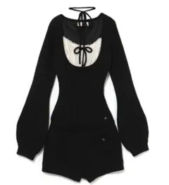 andmary Raven gather set up black①