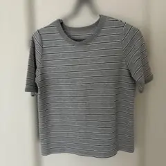 Favory ボーダー 半袖 Tシャツ グレー F