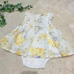 【美品】petit main 花柄ワンピース 70サイズ