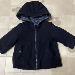 COMME CA ISM フード付きネイビージャケット