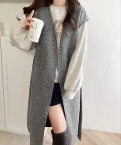 CLASSICAL ELF 2way フェイクリングウール ロングジレ