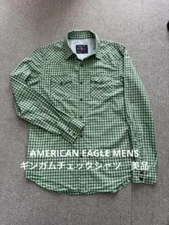 American Eagle Outfitters グリーンチェック シャツ Mのサムネイル