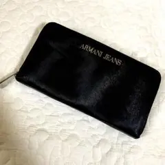 ARMANI JEANS 長財布 箱、タグ付き　アルマーニ　ブラック　黒色のサムネイル