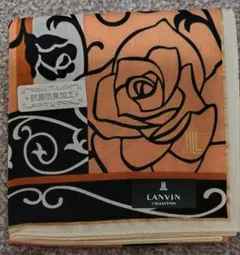 LANVIN COLLECTION バラ柄 大判ハンカチ