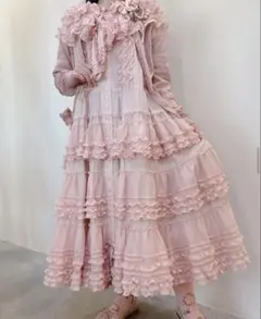 PINK HOUSE 阪神限定2025 ワンピース、サテンリボン ミント✖️ピンク
