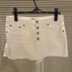 ZARA デニムショートパンツ スカート ホワイト EUR36