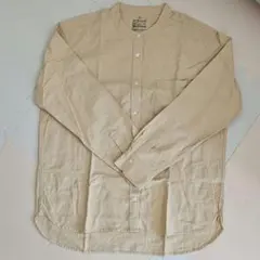 無印良品 スタンドカラーシャツ ライトマスタード XL