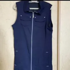 adabat レディース ゴルフ ベスト ネイビー