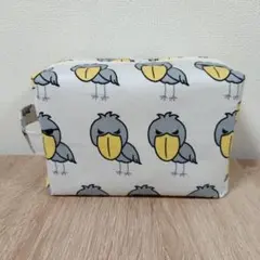 ボックスポーチ　ハンドメイド　柄布製ポーチ①