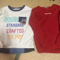 長袖カットソー ホワイト/レッド