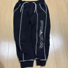 EMPORIO ARMANI ブラック ストレートパンツ 6A