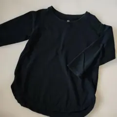 UNIQLO ブラック 長袖カットソー 110 黒色無地