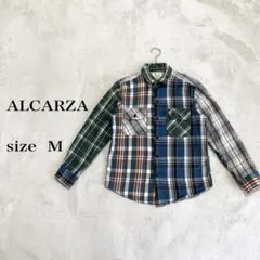 ALCARZA チェック柄 長袖シャツ フランネルシャツ　ネルシャツMサイズ